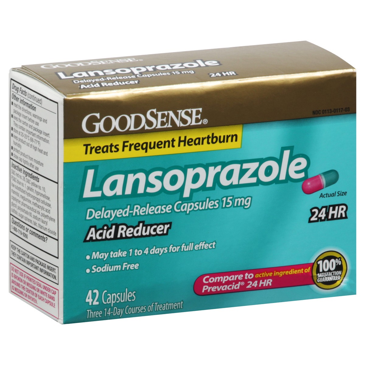 slide 4 of 13, Good Sense 24 HR Delayed-Release Capsules Lansoprazole 42 ea, 42 ct