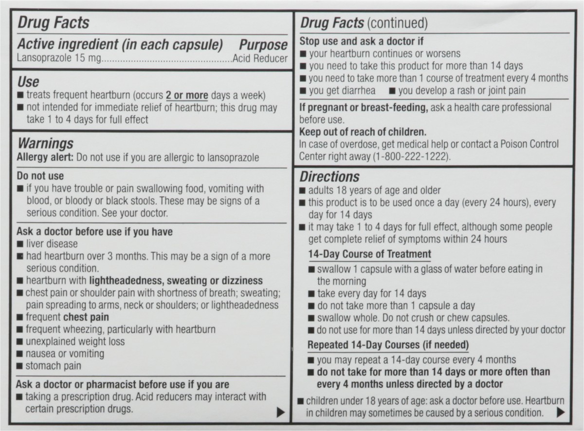 slide 7 of 13, Good Sense 24 HR Delayed-Release Capsules Lansoprazole 42 ea, 42 ct