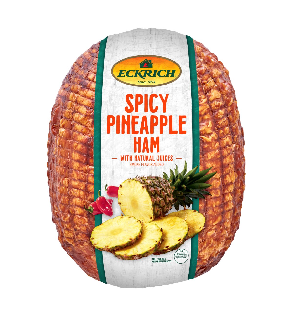 slide 1 of 1, Eckrich Spicy Pineapple Ham, per lb