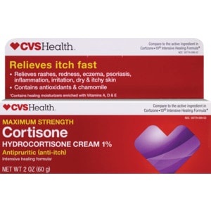 slide 1 of 1, CVS Health Maximum Strength Cortisone Intense Healing Anti-Itch Cream, 2 oz