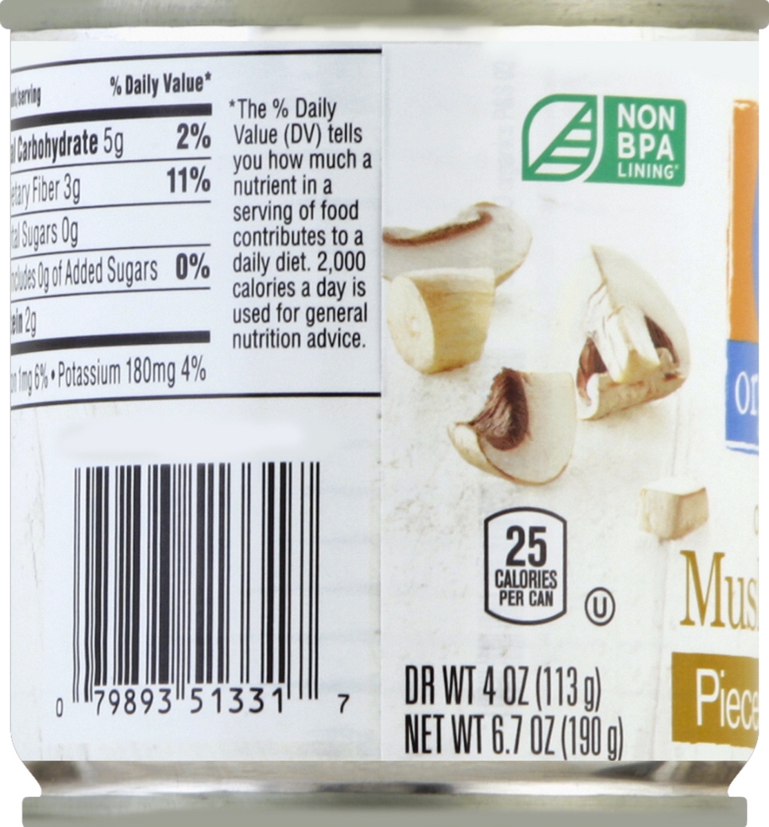 slide 5 of 7, O Orgnc Mushrooms Pieces & Stems, 4 oz