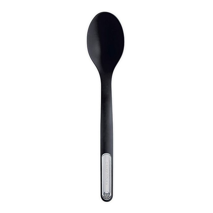 slide 1 of 1, KitchenAid Gourmet Silicone Basting Spoon - Black, 1 ct