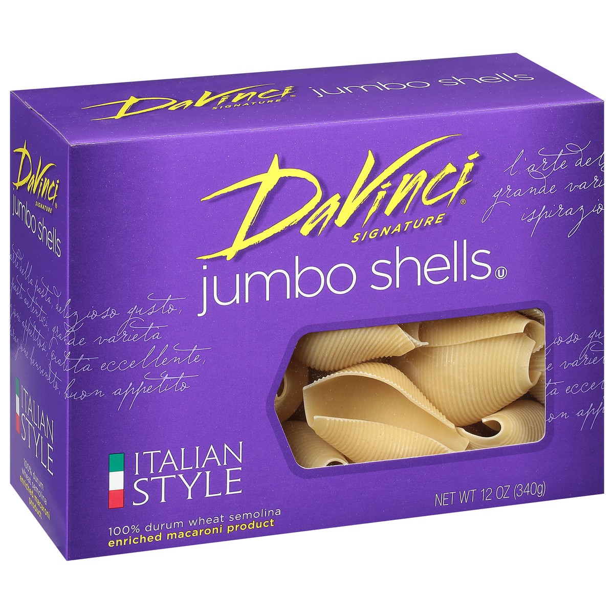 slide 12 of 14, Davinci Pasta Jumbo Shells, 12 oz