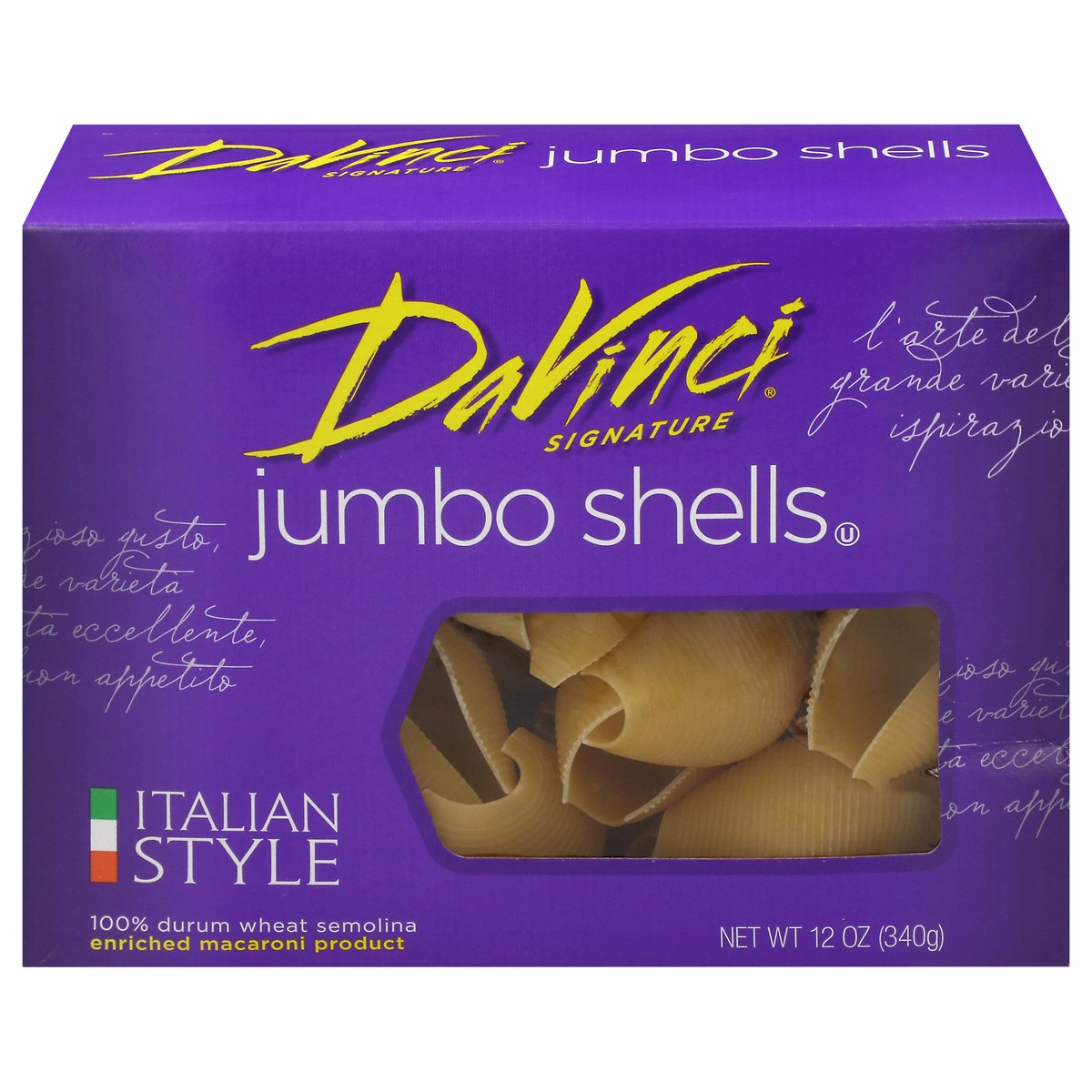 slide 1 of 14, DaVinci Signature Italian Style Jumbo Shells 12 oz, 12 oz