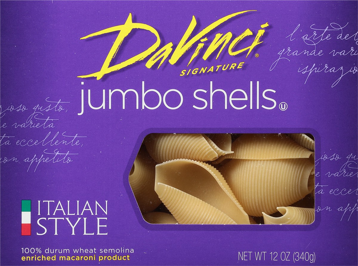 slide 10 of 14, Davinci Pasta Jumbo Shells, 12 oz