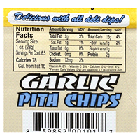 slide 3 of 5, Pita Krunch Garlic Pita Chips 6.5 oz, 6.5 oz