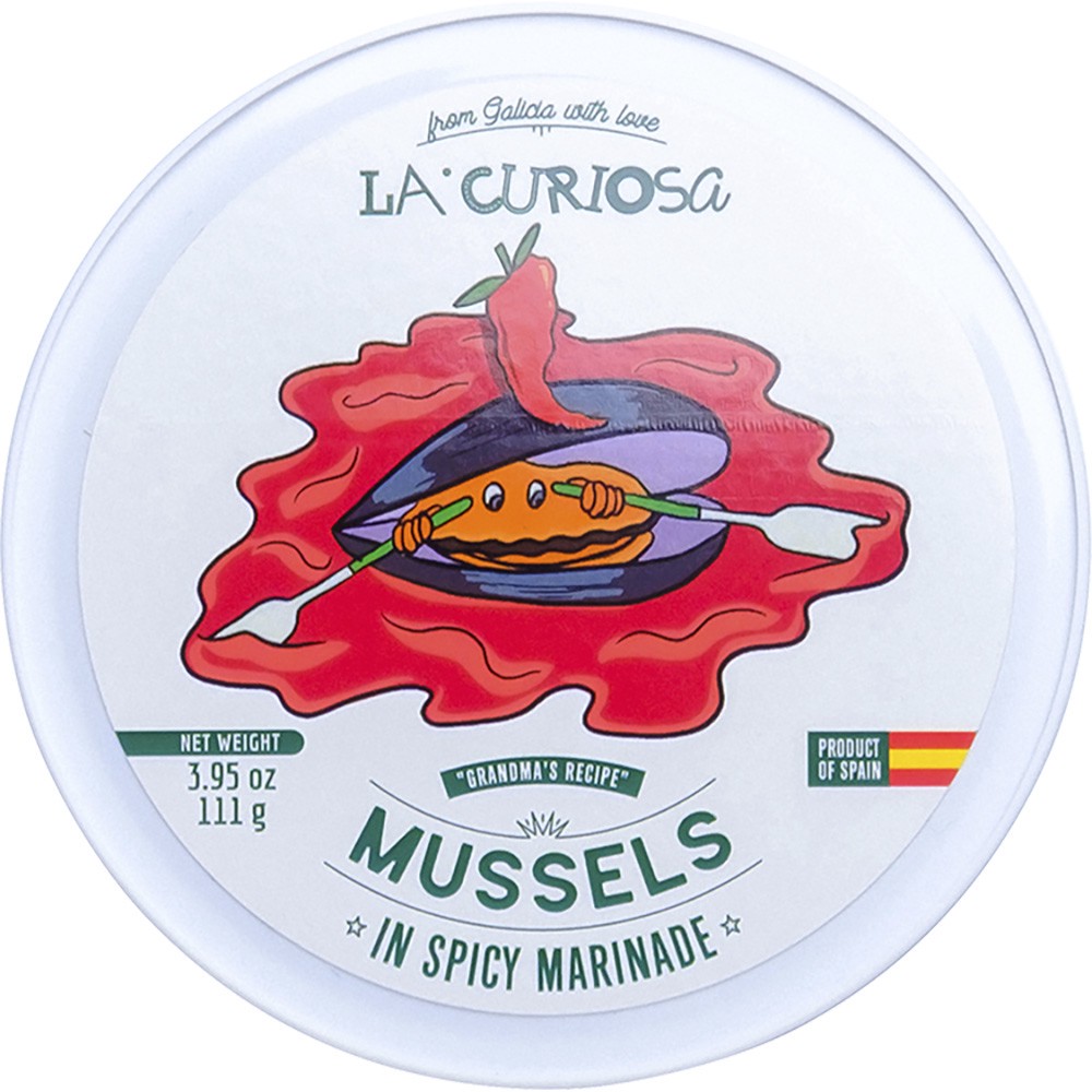 slide 1 of 1, La Curiosa Mussels/ Spicy Marinade, 3.99 oz