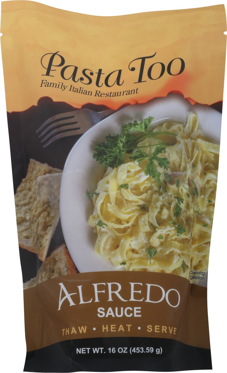 slide 6 of 6, Pasta Too Alfredo Sauce 16 oz, 16 oz