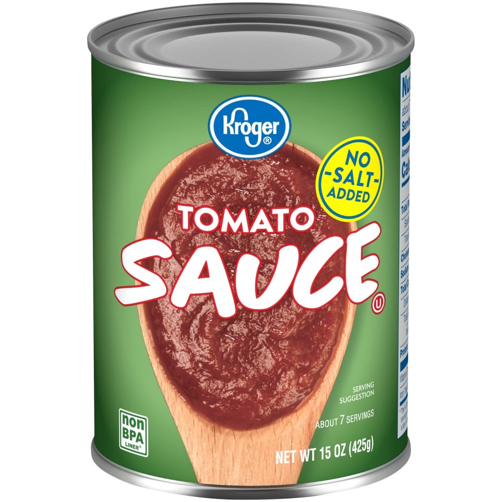 slide 2 of 3, Kroger Tomato Sauce - No Salt Added, 15 oz