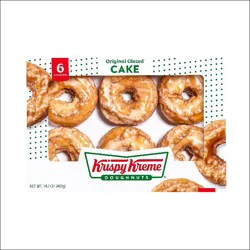 Krispy Kreme Original Glazed Cake 6 pk Donuts