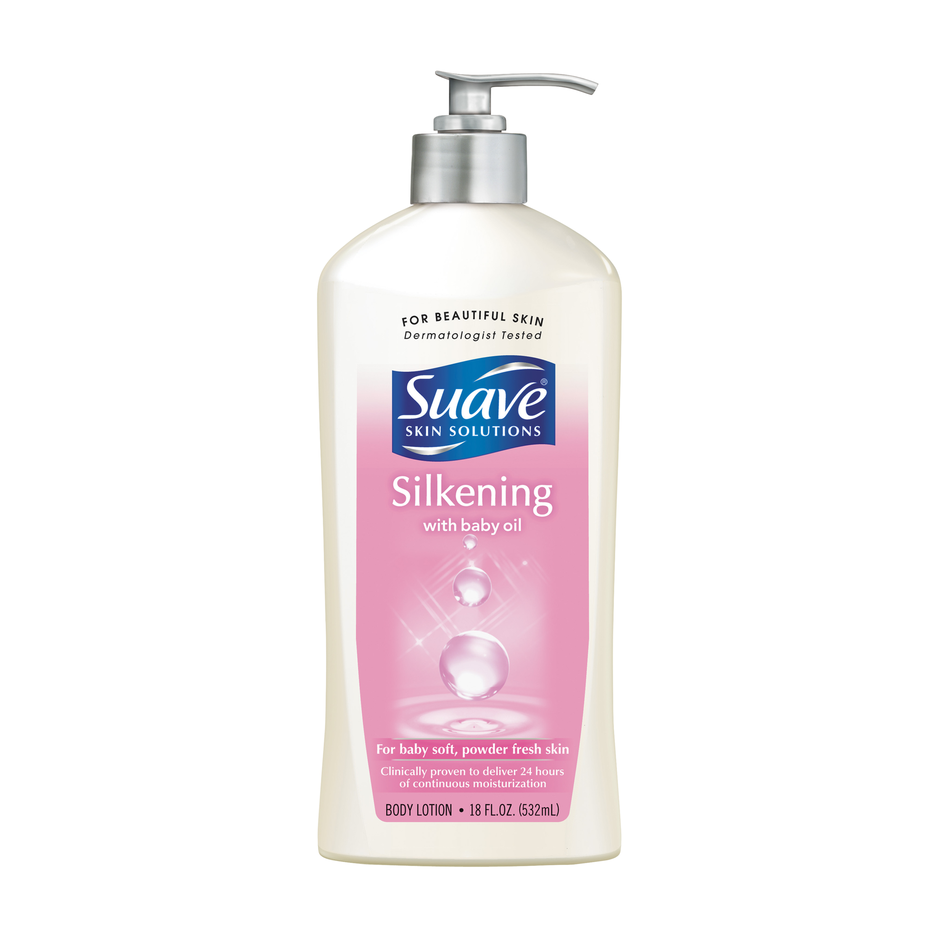 slide 3 of 4, Suave Skin Essentials Body Lotion Silkening, 18 oz, 18 fl oz