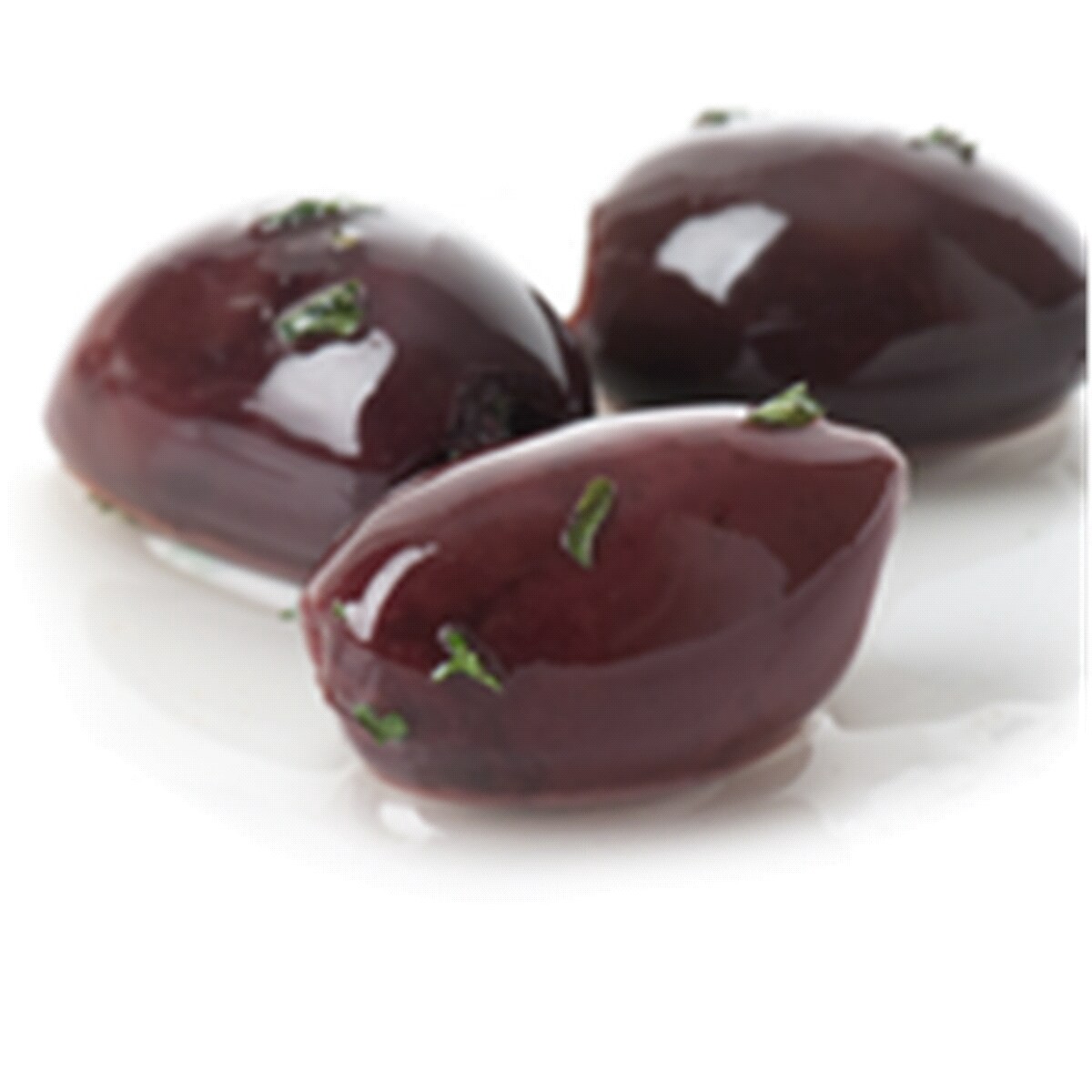 slide 1 of 1, DELALLO OLIVES CALAMATA SEASOND JUMBO PITTED 2/5LB, per lb