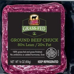 Cab Grass Fed 80/20 Beef Ground Chuck 16Oz