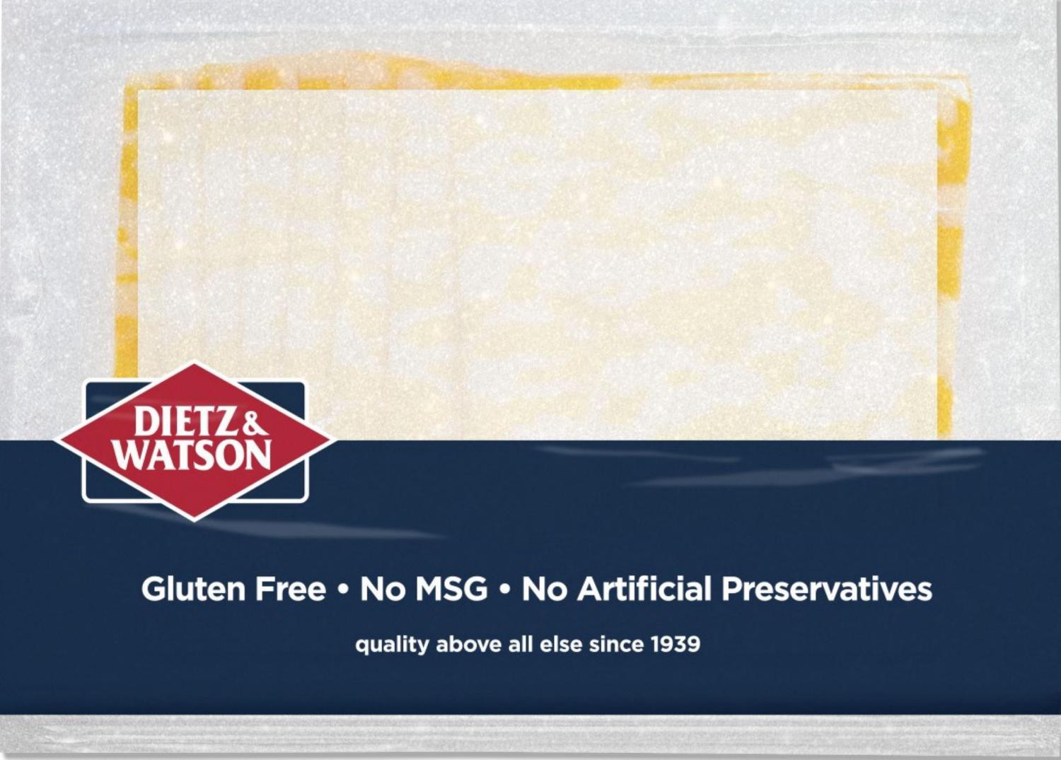 slide 1 of 1, Dietz & Watson Pre-Sliced Colby Jack Cheese, per lb