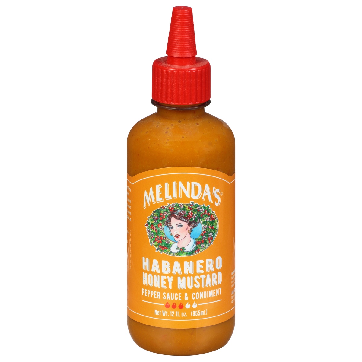 slide 1 of 1, Melinda's Habanero Honey Mustard Pepper Sauce, 12 oz