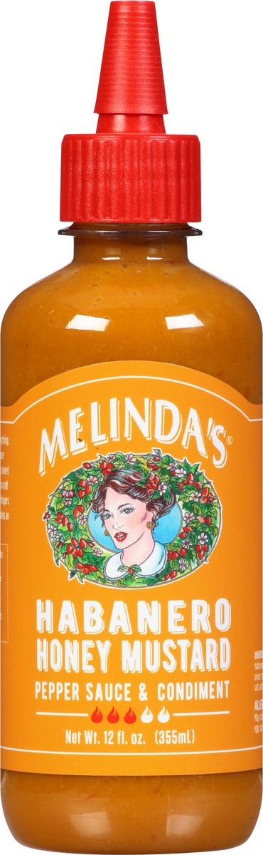 slide 1 of 12, Melinda's Sauce Habanero Honey Mustard, 12 oz