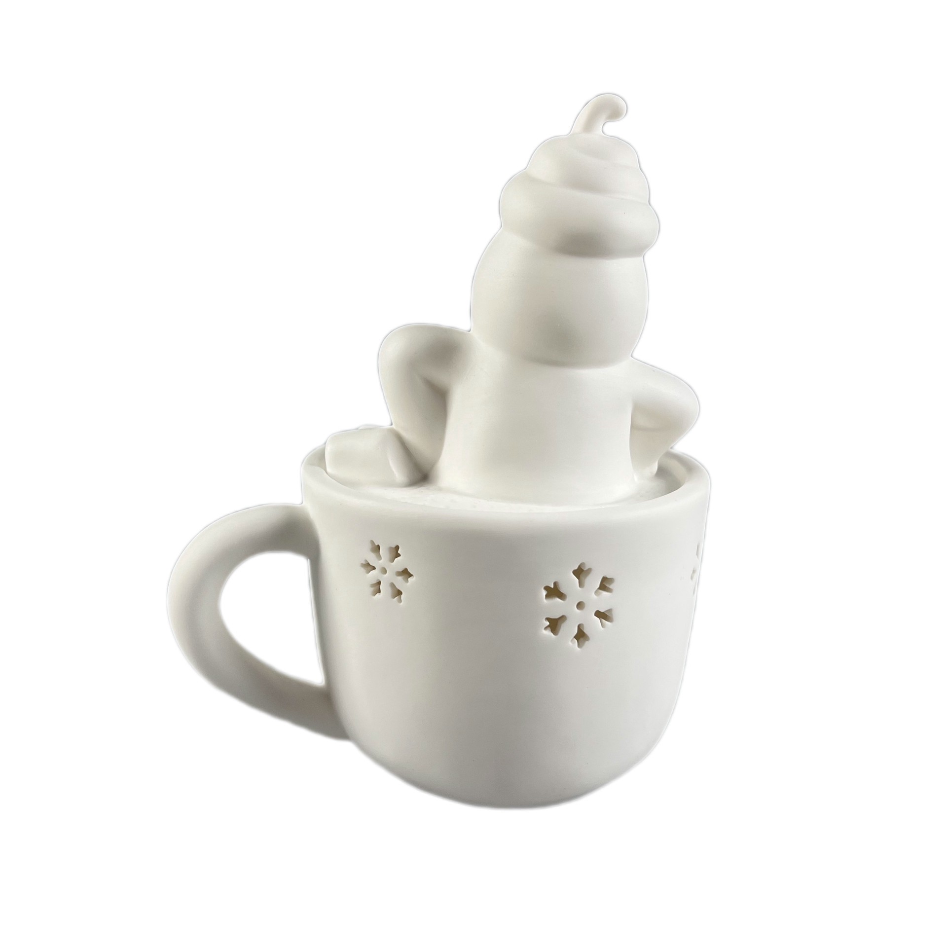 slide 2 of 5, 7.25" Led Diy Ceramic Gingerbread Cookie In Hot Cocoa Decor By Make Market, 6.2 in x 4.5 in x 7.2 in