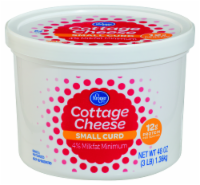 slide 1 of 1, Kroger 4% Milkfat Small Curd Cottage Cheese, 48 oz