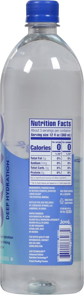 slide 2 of 4, Jove Deep Hydration Alkaline Bottled Water - 33.8 fl oz, 33.8 fl oz