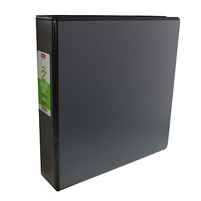 slide 1 of 1, H-E-B Black Heavy Duty View Binder, 2 in