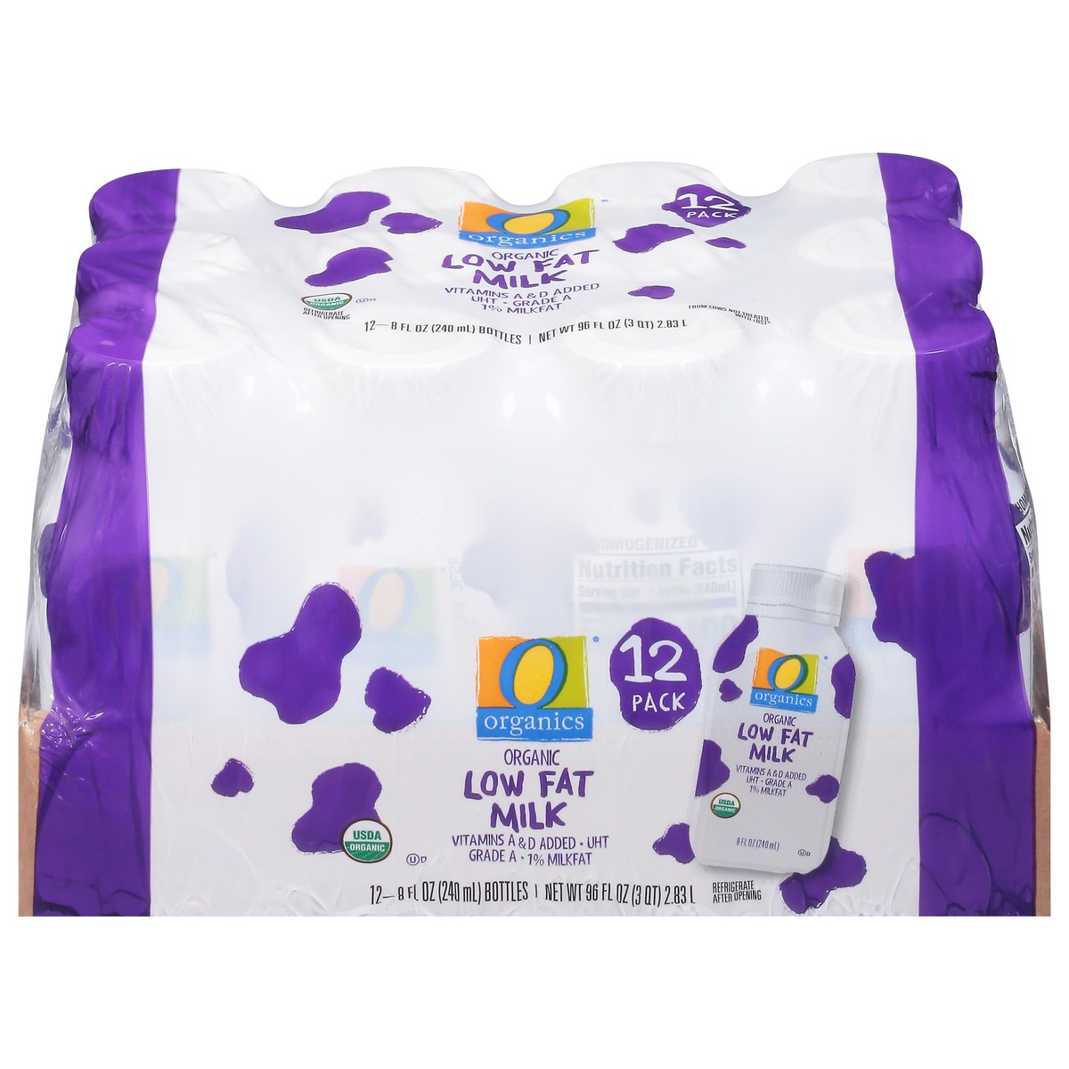 slide 1 of 4, O Organics Milk Aseptic Low Fat - 12-8 Oz, 12 ct; 8 fl oz