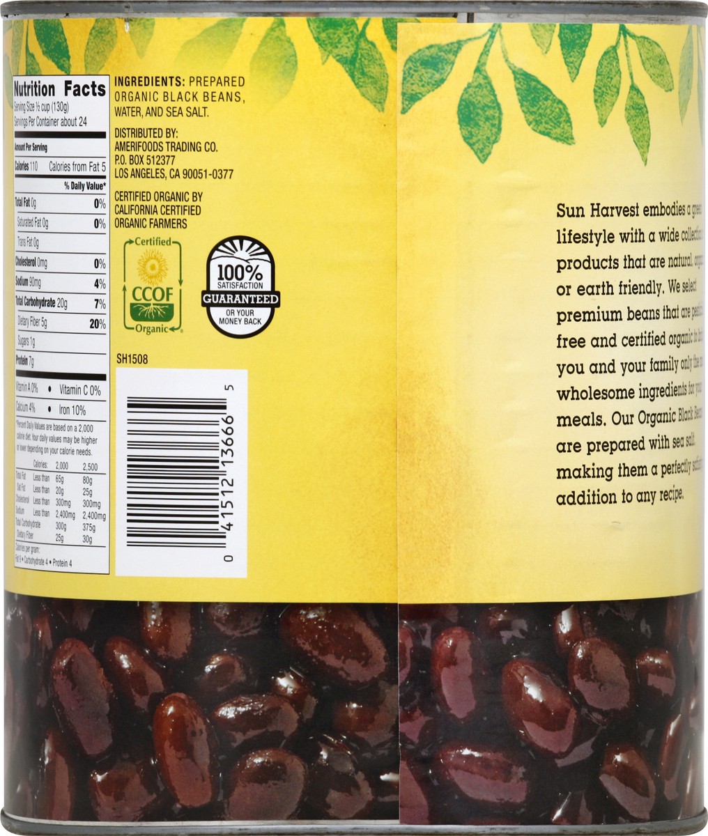 slide 4 of 6, Sun Harvest Organic Black Pinto Beans, 108 oz