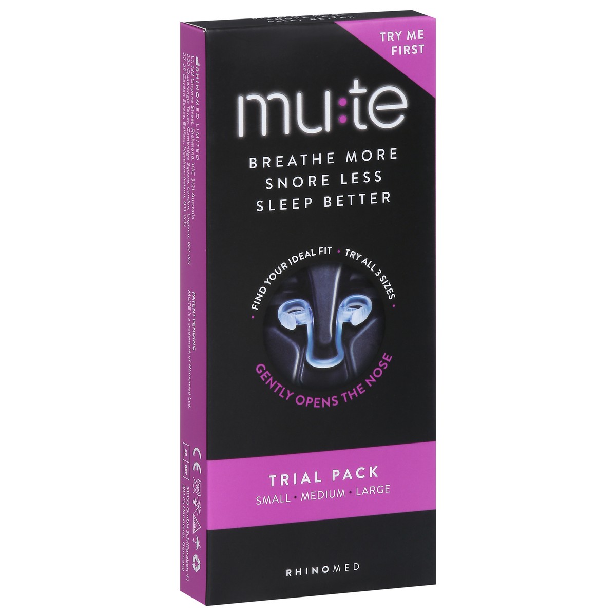 slide 6 of 9, Mute Nasal Dilator Trial Pack 1 ea, 3 ct