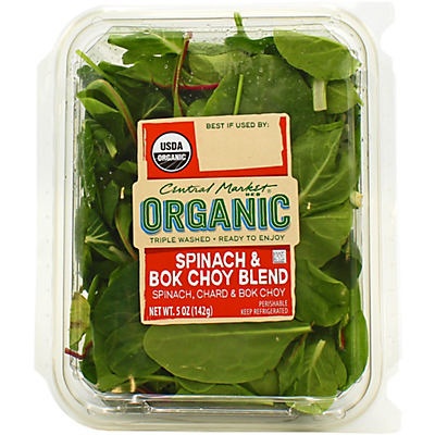 slide 1 of 1, Central Market Spinach Chard and Bok Choy, 5 oz