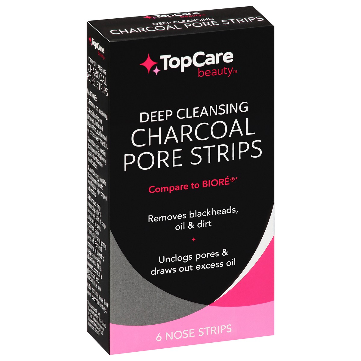 slide 2 of 9, TOPCARE Nose Strips Charcoal, 6 ct