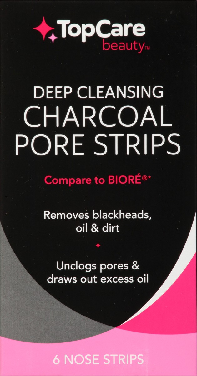 slide 3 of 9, TOPCARE Nose Strips Charcoal, 6 ct