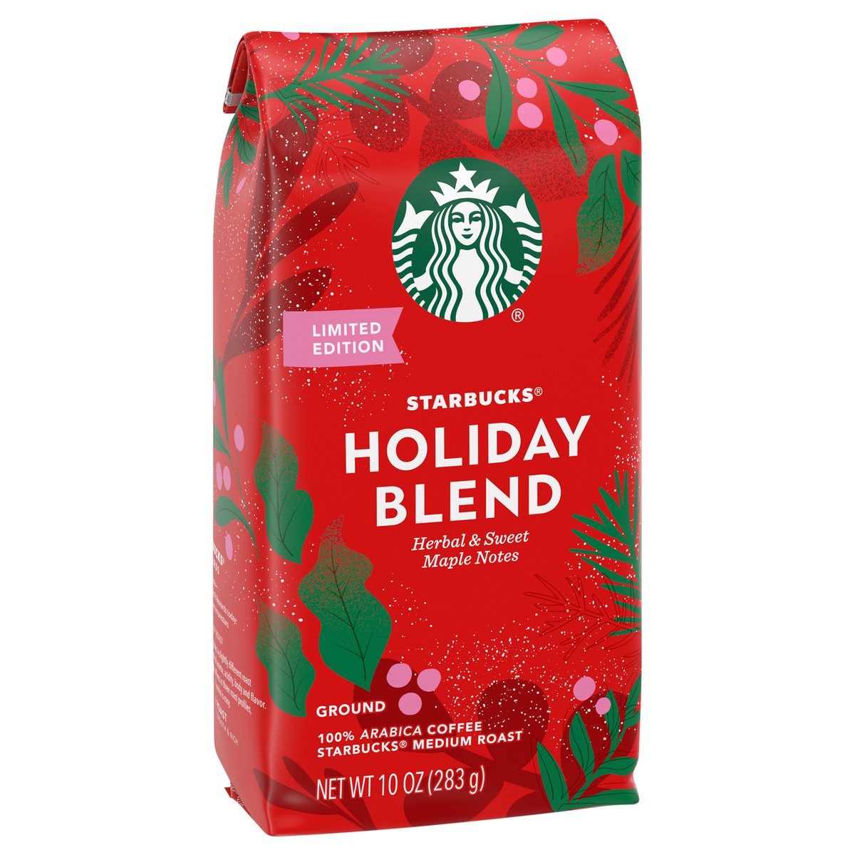 slide 4 of 9, Starbucks Ground Coffee, Medium Roast Coffee, Holiday Blend, 100% Arabica, Limited Edition Holiday Coffee, 1 Bag (10 Oz), 1 ct