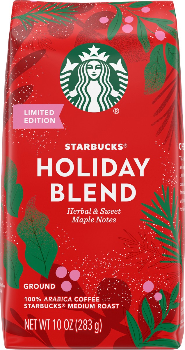slide 7 of 9, Starbucks Ground Coffee, Medium Roast Coffee, Holiday Blend, 100% Arabica, Limited Edition Holiday Coffee, 1 Bag (10 Oz), 1 ct