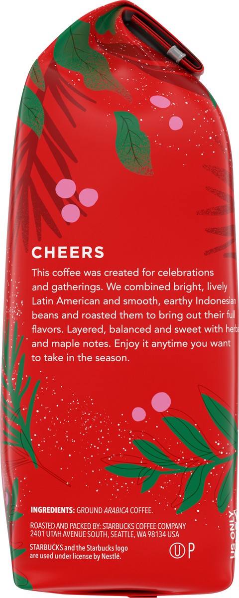slide 2 of 9, Starbucks Ground Coffee, Medium Roast Coffee, Holiday Blend, 100% Arabica, Limited Edition Holiday Coffee, 1 Bag (10 Oz), 1 ct
