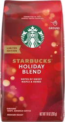 Starbucks Medium Roast Ground Coffee — Starbucks Holiday Blend — 100% Arabica — 1 bag (10 oz)