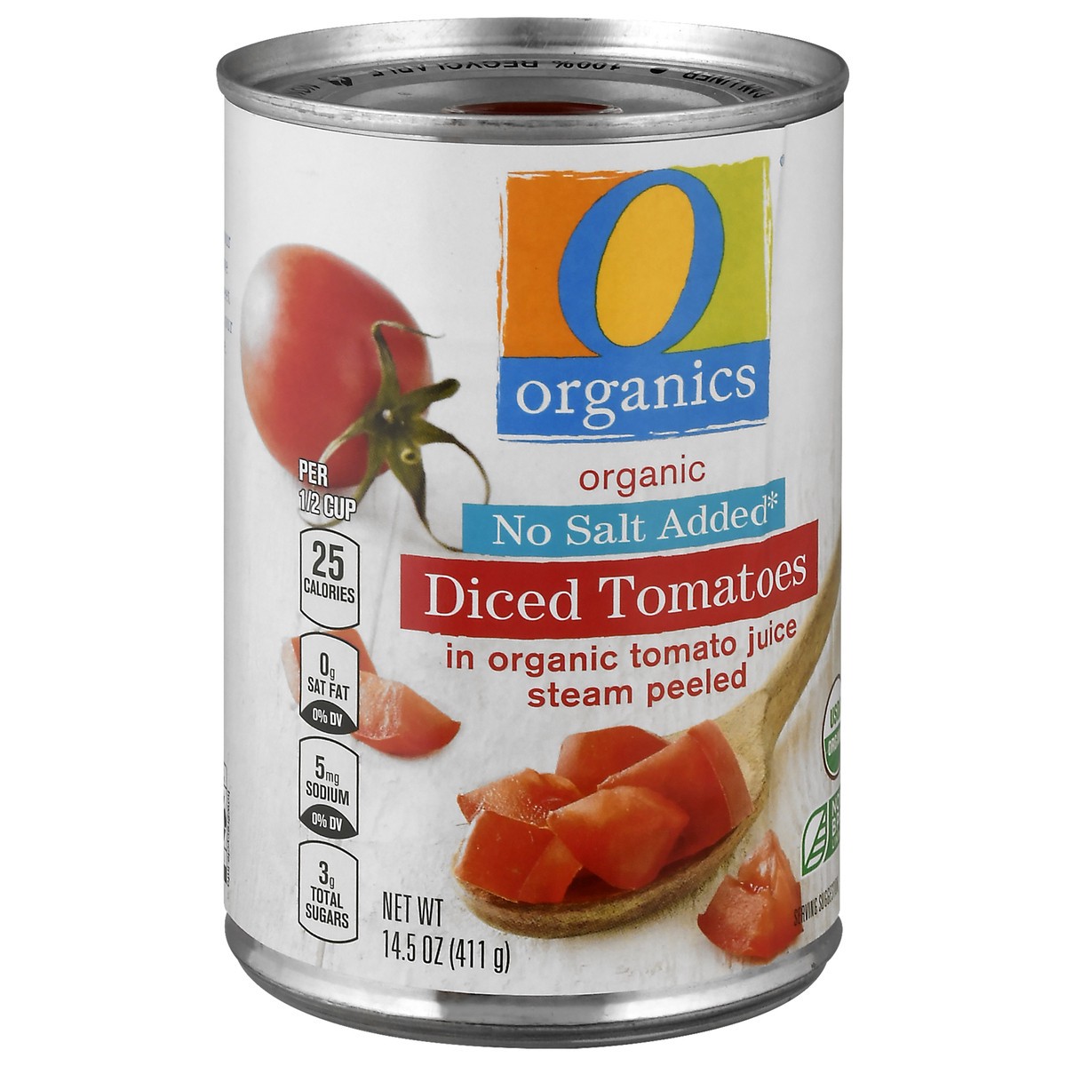 slide 2 of 9, O Organics Organic No Salt Added Diced Tomatoes, 