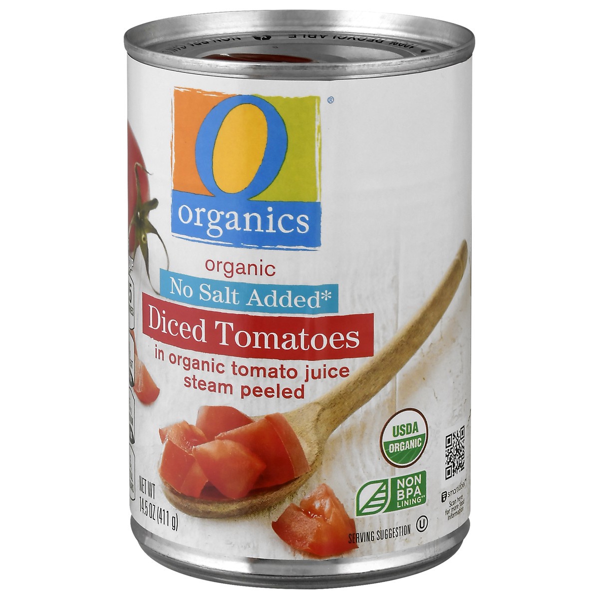 slide 3 of 9, O Organics Organic No Salt Added Diced Tomatoes, 