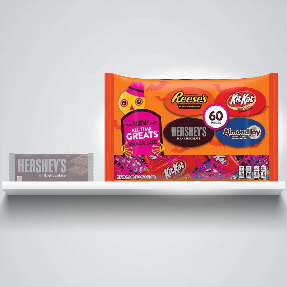 slide 6 of 6, Hershey's All Time Greats Snack Size Chocolate Candy Assortment 60 ea, 31.3 oz; 60 ct