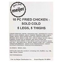 slide 3 of 5, Fresh from Meijer Fried Dark Meat Chicken, 10 Piece Sold Cold, 10 ct