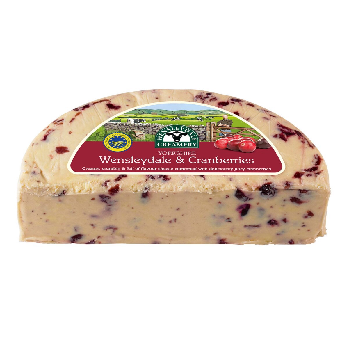 slide 1 of 1, Yorkshire Wensleydale Cranberries Cheese, per lb