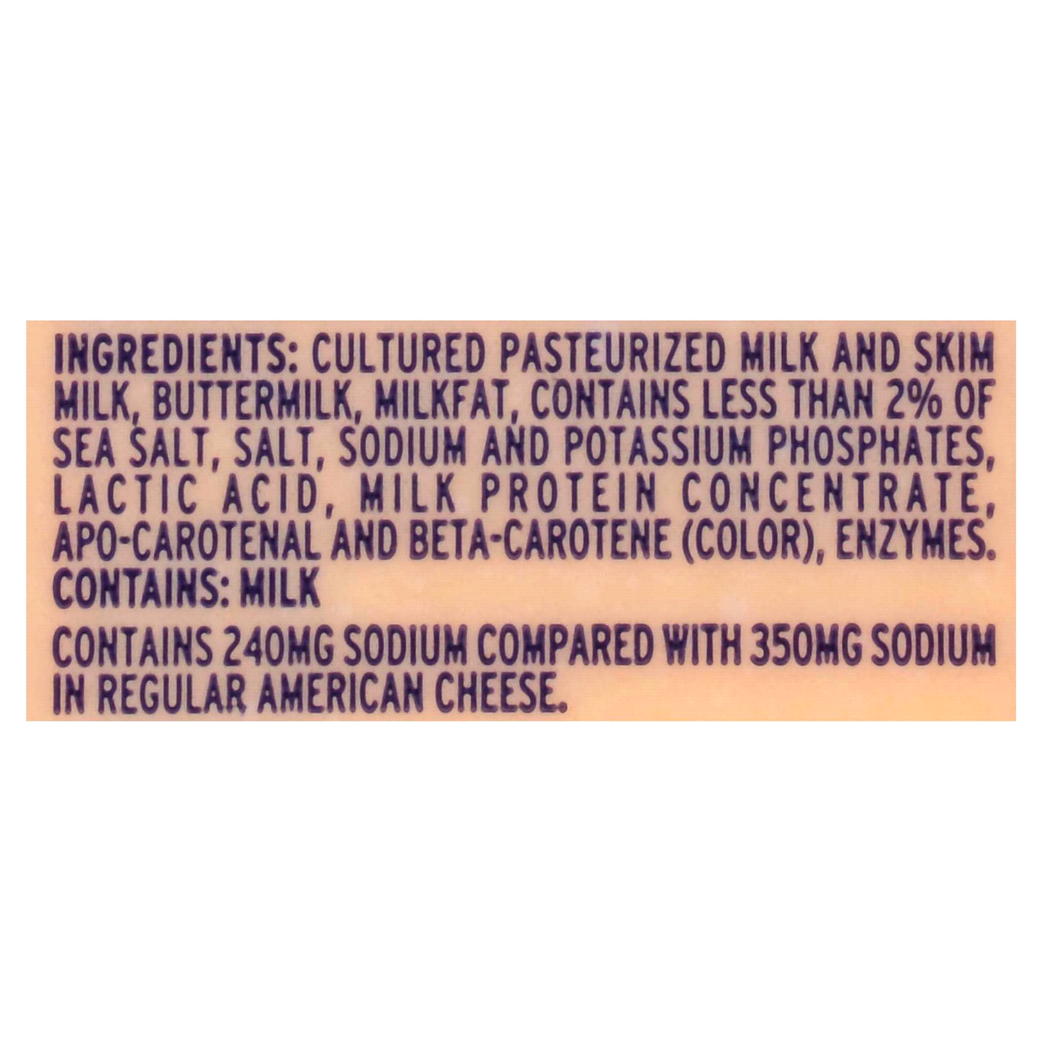 slide 2 of 2, Land O'Lakes 30% Less Sodium Yellow American Cheese, per lb