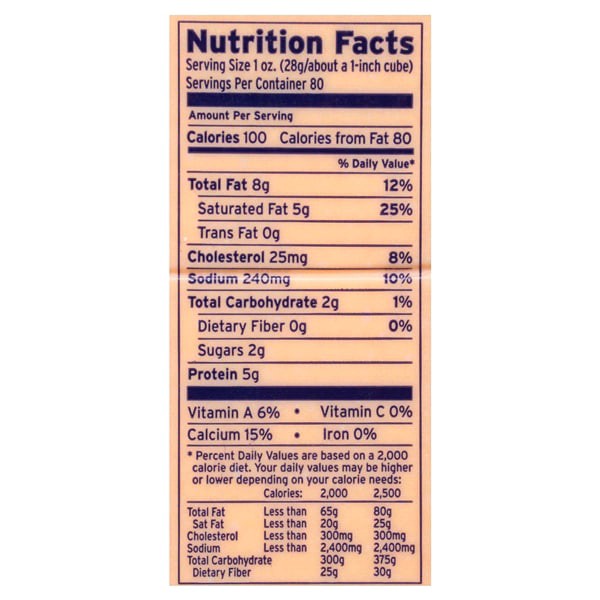 slide 8 of 9, Land O Lakes 30% Less Sodium Yellow American Cheese, per lb