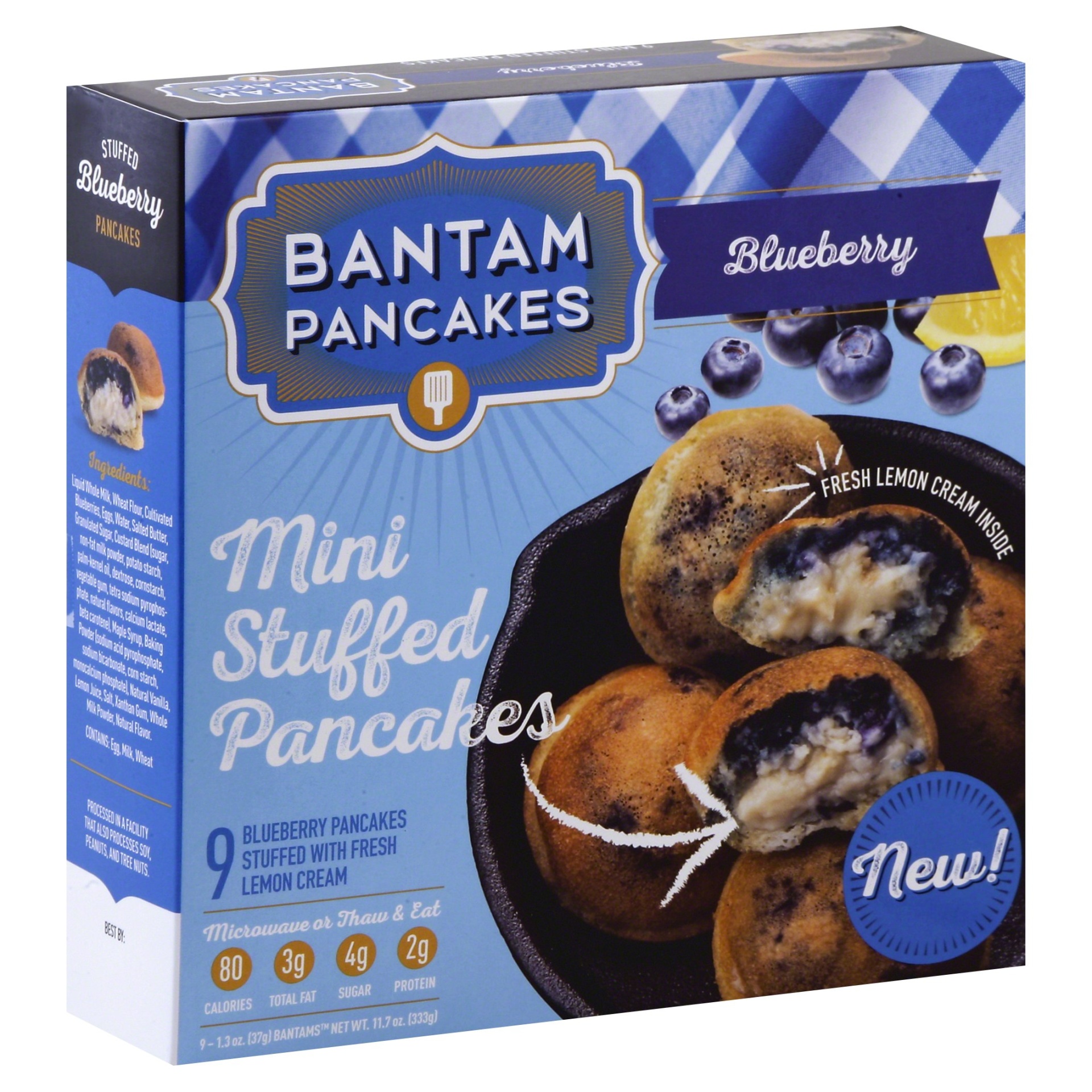 slide 1 of 1, Bantam Pancakes Blueberry Mini Stuffed Pancakes, 9 ct; 1.3 oz