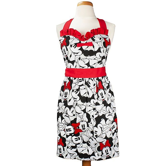 slide 1 of 1, Disney Minnie Mouse Adult Apron - Black/White, 1 ct