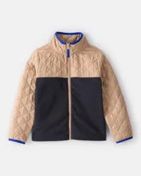 Carter's Boys Color Block Zip-Up Jacket - Black Black 6