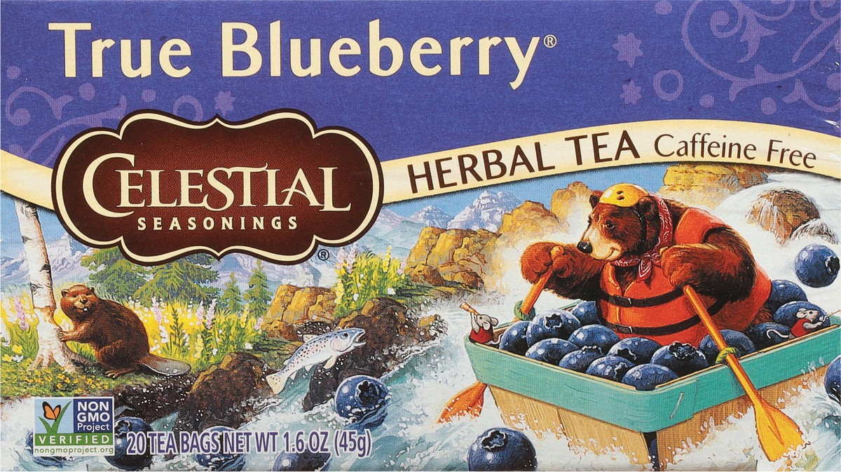 slide 8 of 8, Celestial Seasonings Caffeine Free True Blueberry Herbal Tea 20 Tea Bags - 20 ct, 20 ct