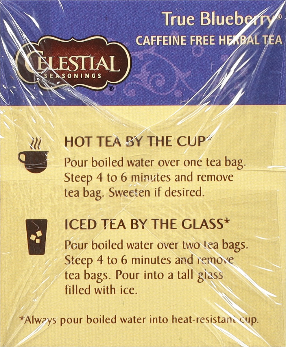 slide 3 of 8, Celestial Seasonings Caffeine Free True Blueberry Herbal Tea 20 Tea Bags - 20 ct, 20 ct