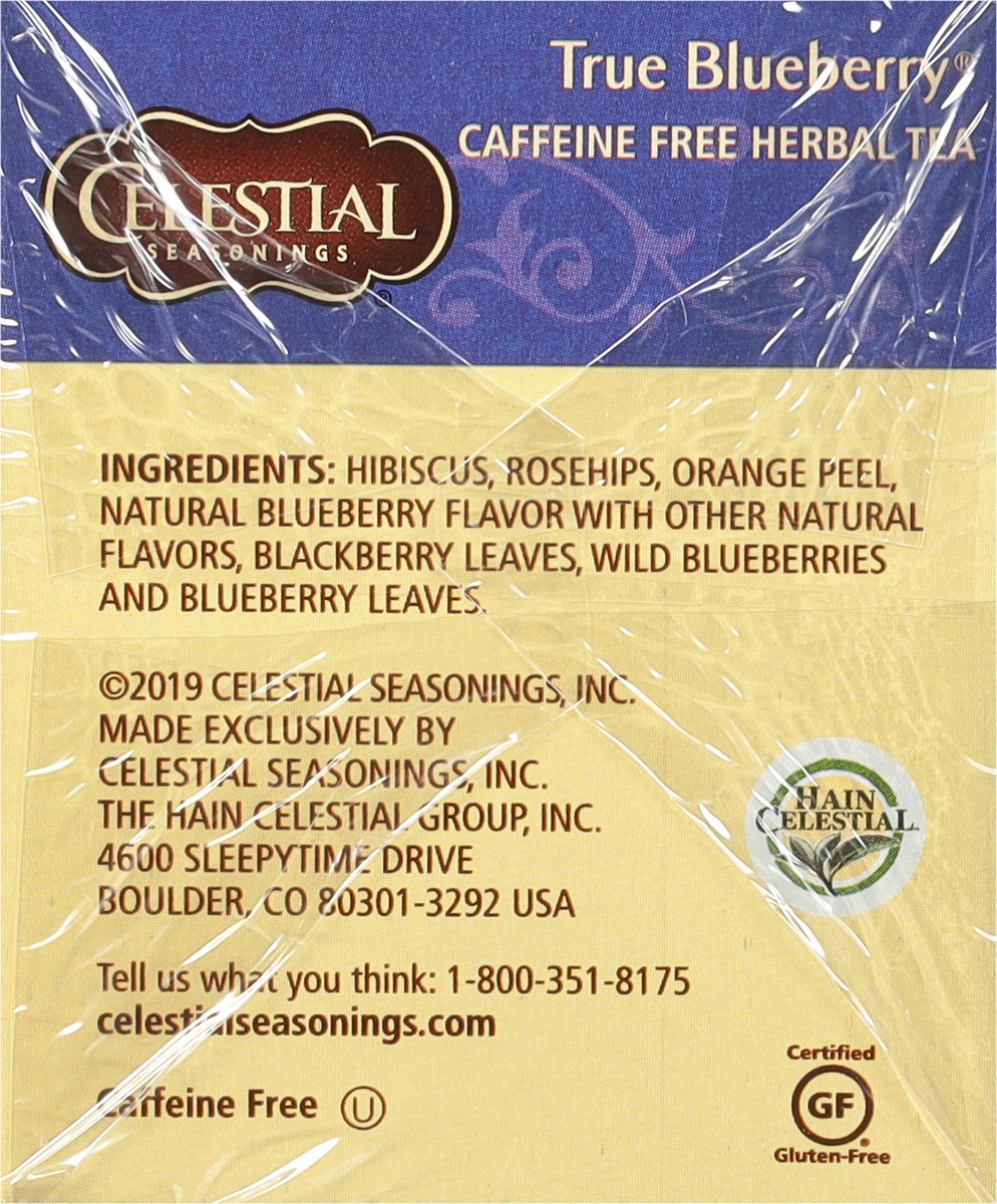 slide 6 of 8, Celestial Seasonings Caffeine Free True Blueberry Herbal Tea 20 Tea Bags - 20 ct, 20 ct