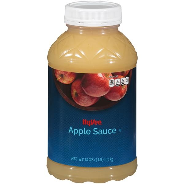 slide 1 of 1, Hy-vee Apple Sauce, 48 oz