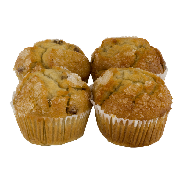 slide 1 of 1, Giant Bakery Banana Nut Muffins, 4 ct