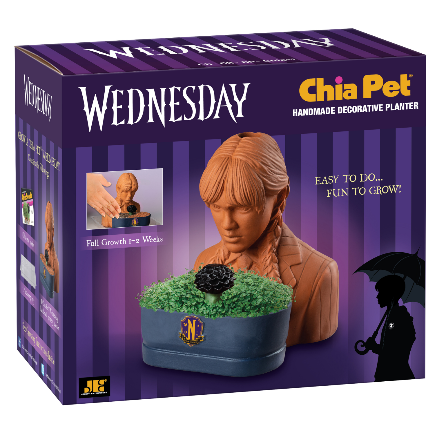 slide 1 of 2, Chia Pet Wednesday Addams, 1 ct